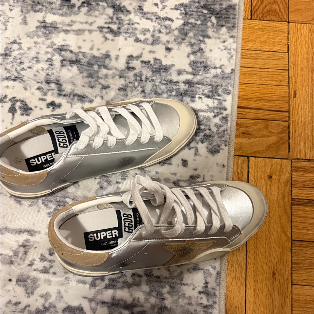 Golden Goose Silver and Gold Women's Sneakers